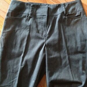 Dark gray flat front no rear pocket dress pants